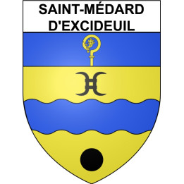 Saint-Médard-d'Excideuil 24 ville Stickers blason autocollant adhésif