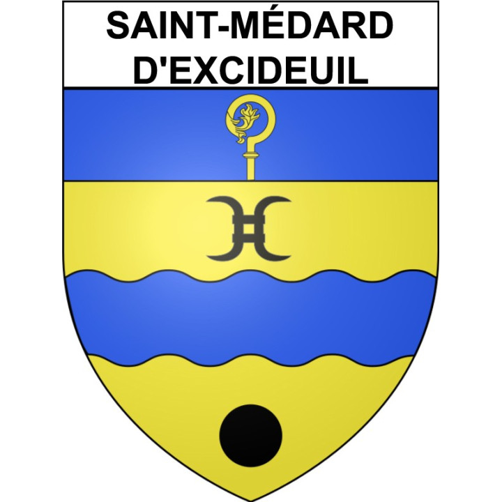 Saint-Médard-d'Excideuil 24 ville Stickers blason autocollant adhésif