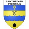 Saint-Médard-d'Excideuil 24 ville Stickers blason autocollant adhésif