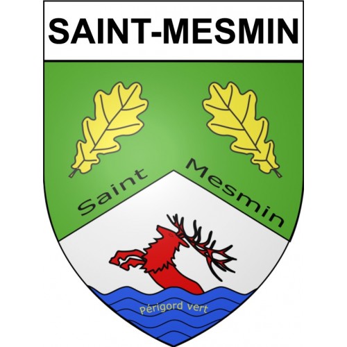Saint-Mesmin 24 ville Stickers blason autocollant adhésif