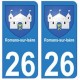 26 Romans-sur-Isère blason autocollant plaque stickers ville