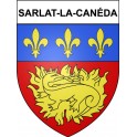 Pegatinas escudo de armas de Sarlat-la-Canéda adhesivo de la etiqueta engomada