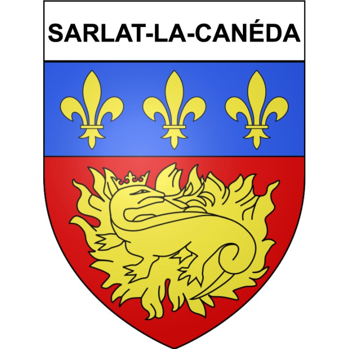 Sarlat-la-Canéda 24 ville Stickers blason autocollant adhésif