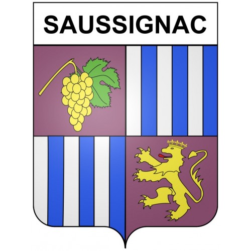 Saussignac 24 ville Stickers blason autocollant adhésif