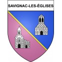 Pegatinas escudo de armas de Savignac-les-églises adhesivo de la etiqueta engomada