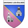 Pegatinas escudo de armas de Savignac-les-églises adhesivo de la etiqueta engomada