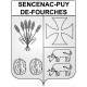 Sencenac-Puy-de-Fourches 24 ville Stickers blason autocollant adhésif