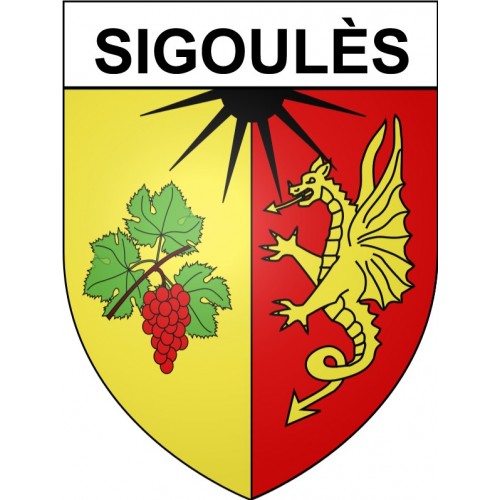 Sigoulès 24 ville Stickers blason autocollant adhésif