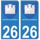 26 Saint-Paul-trois-chateaux blason autocollant plaque stickers ville