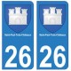 26 Saint-Paul-trois-chateaux blason autocollant plaque stickers ville