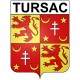 Tursac 24 ville Stickers blason autocollant adhésif