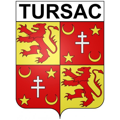 Tursac 24 ville Stickers blason autocollant adhésif