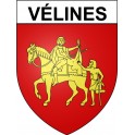 Vélines 24 ville Stickers blason autocollant adhésif