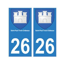 26 Saint-Paul-trois-chateaux blason autocollant plaque stickers ville