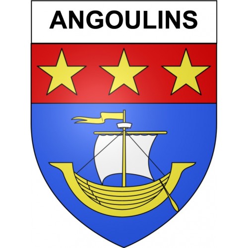 Angoulins 17 ville Stickers blason autocollant adhésif