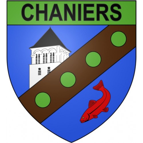 Chaniers 17 ville Stickers blason autocollant adhésif