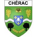 Chérac 17 ville Stickers blason autocollant adhésif