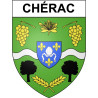 Chérac 17 ville Stickers blason autocollant adhésif