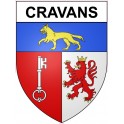 Cravans 17 ville Stickers blason autocollant adhésif