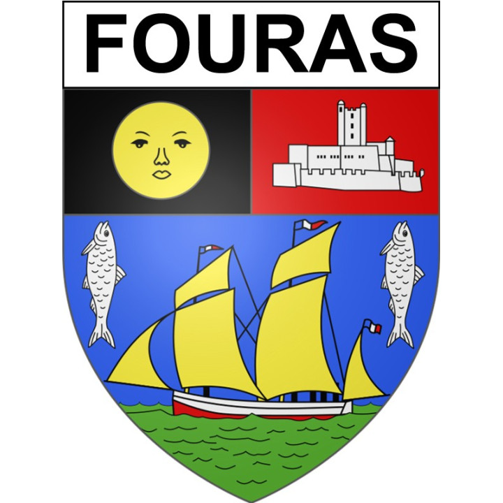Fouras 17 ville Stickers blason autocollant adhésif