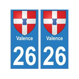 26 Valence blason autocollant plaque stickers ville