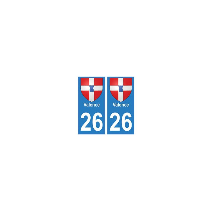 26 Valence blason autocollant plaque stickers ville
