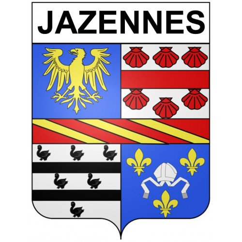 Jazennes 17 ville Stickers blason autocollant adhésif