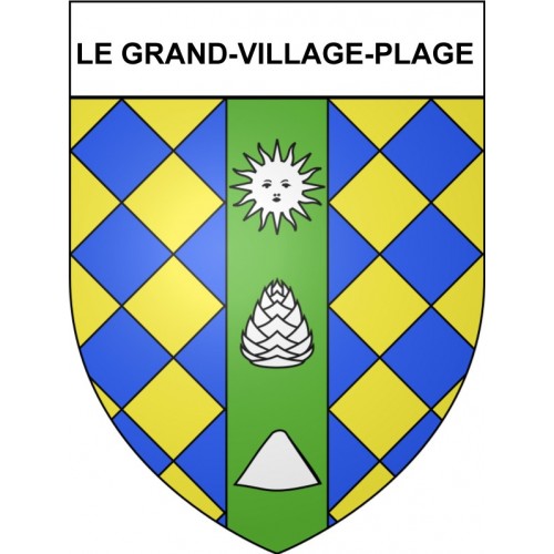 Le Grand-Village-Plage 17 ville Stickers blason autocollant adhésif