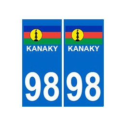 98 kanaky caledonie autocollant