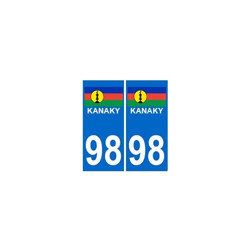 98 kanaky caledonie autocollant