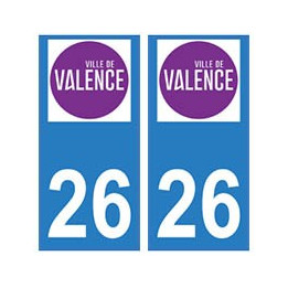 26 Valence logo autocollant plaque stickers ville