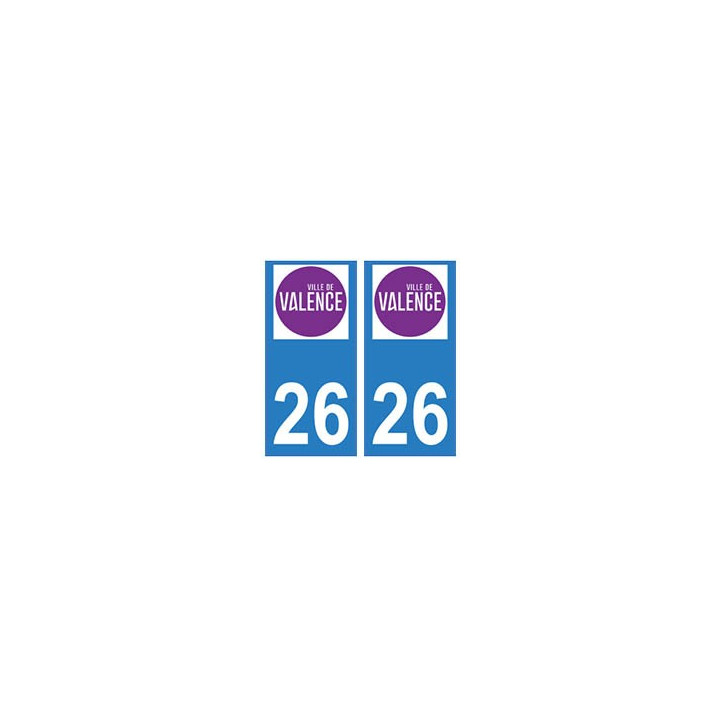 26 Valence logo autocollant plaque stickers ville