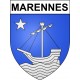Marennes 17 ville Stickers blason autocollant adhésif