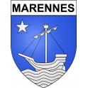 Stickers coat of arms Marennes adhesive sticker