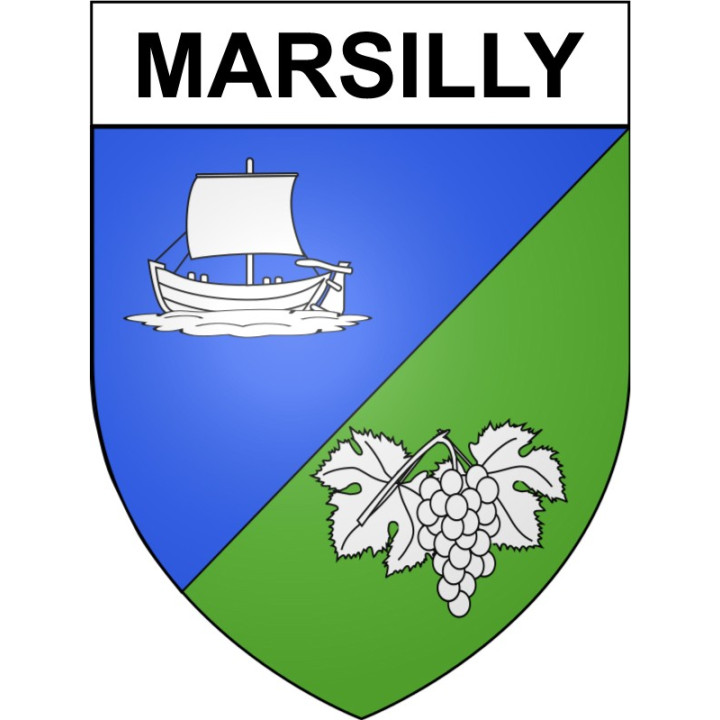 Marsilly 17 ville Stickers blason autocollant adhésif