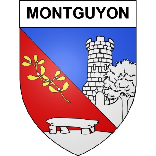 Montguyon 17 ville Stickers blason autocollant adhésif