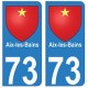 73 Aix-les-Bains blason autocollant plaque immatriculation ville