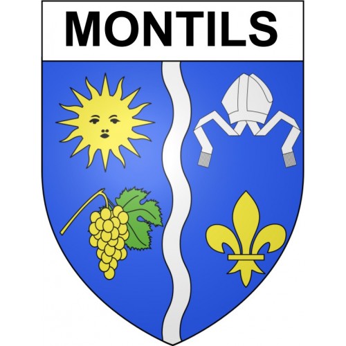 Montils 17 ville Stickers blason autocollant adhésif