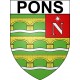 Pons 17 ville Stickers blason autocollant adhésif