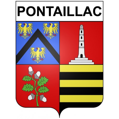 Pontaillac 17 ville Stickers blason autocollant adhésif