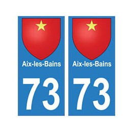 73 Aix-les-Bains blason autocollant plaque immatriculation ville