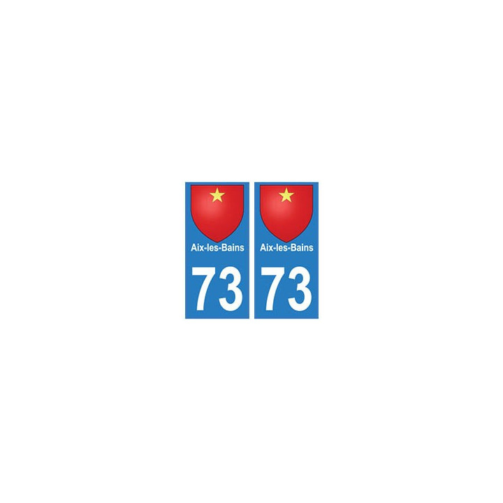 73 Aix-les-Bains blason autocollant plaque immatriculation ville