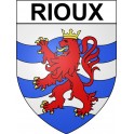 Rioux 17 ville Stickers blason autocollant adhésif