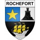 Pegatinas escudo de armas de Rochefort adhesivo de la etiqueta engomada