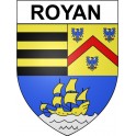 Pegatinas escudo de armas de Royan adhesivo de la etiqueta engomada