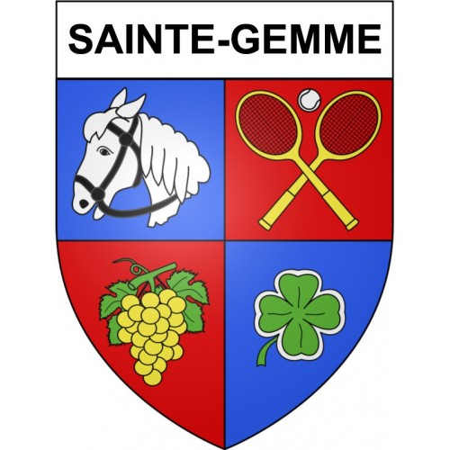 Sainte-Gemme 17 ville Stickers blason autocollant adhésif