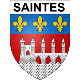 Saintes 17 ville Stickers blason autocollant adhésif