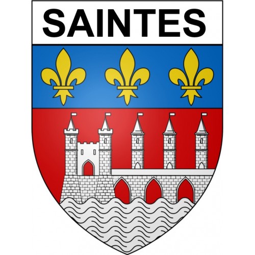 Saintes 17 ville Stickers blason autocollant adhésif