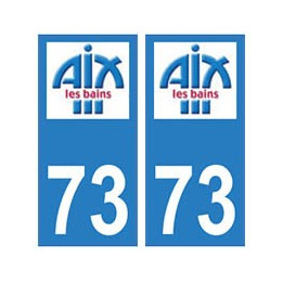 73 Aix-les-Bains logo autocollant plaque immatriculation ville