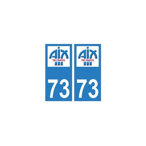 73 Aix-les-Bains logo autocollant plaque immatriculation ville